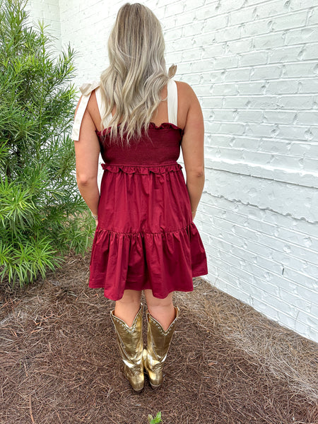 Garnet Smocked Dress