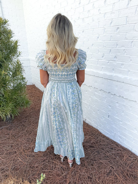 Blue Floral Maxi