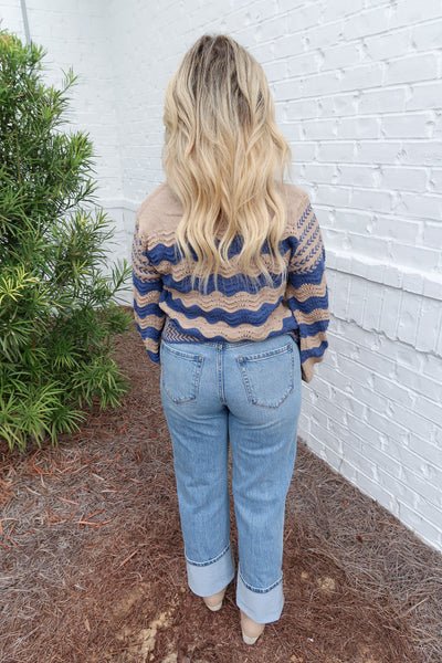 Wavy Striped Sweater