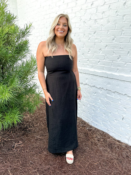 Black Linen Maxi