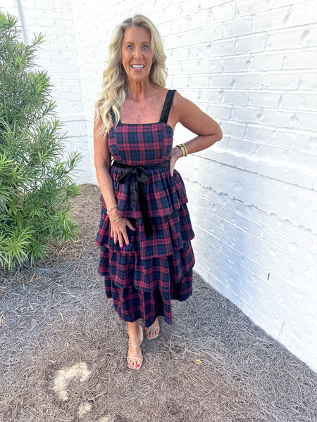 Plaid Ruffle Dress