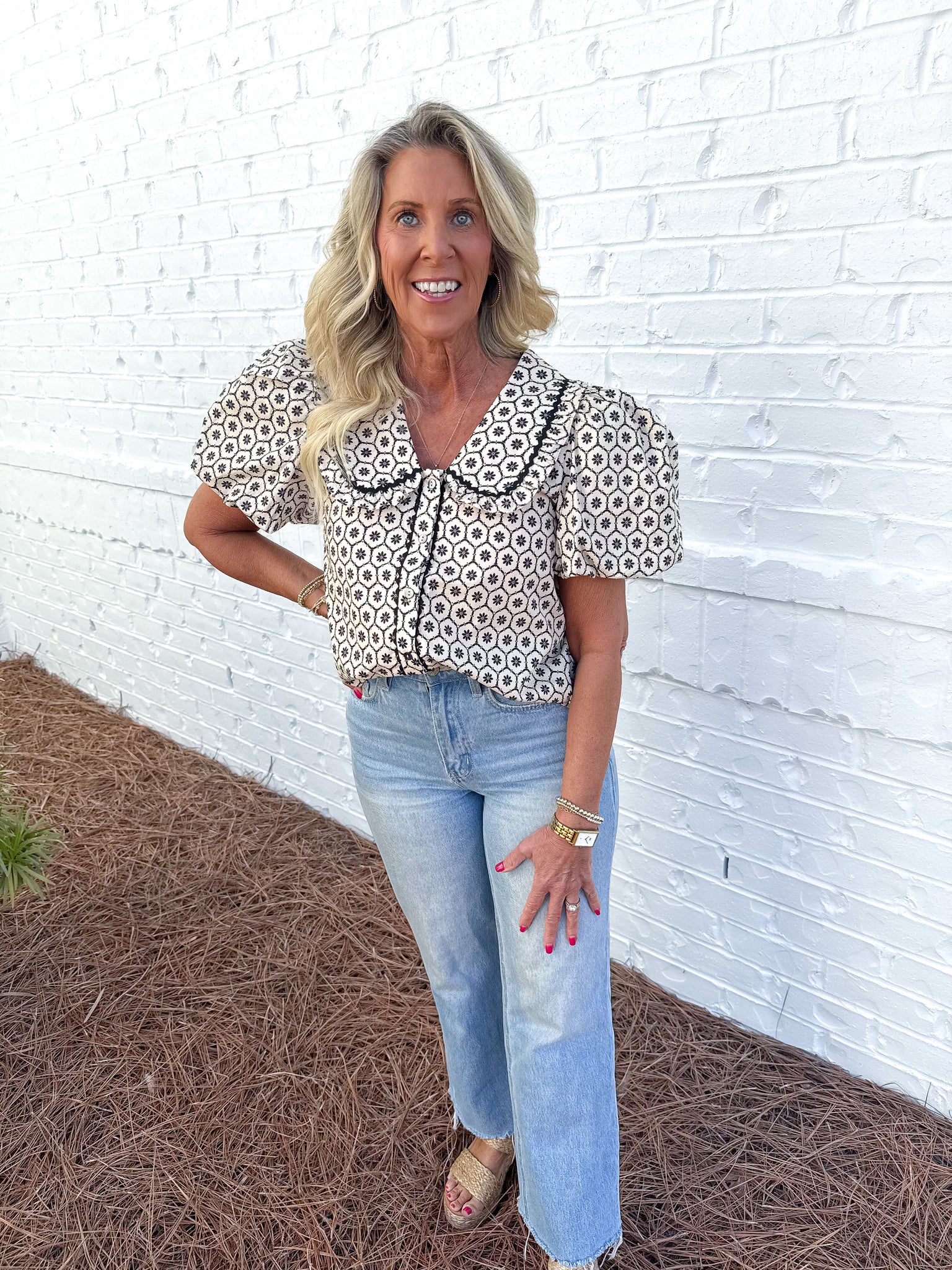 Black/Cream Top