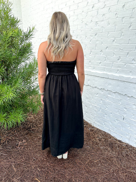 Black Linen Maxi