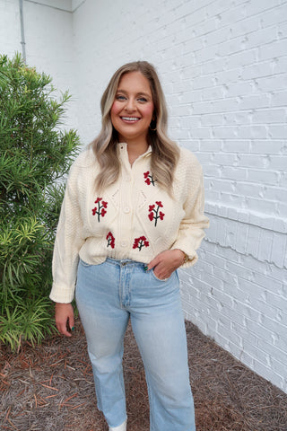 Flower Detail Cardigan