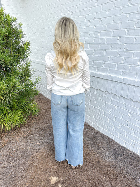 White Collared Blouse